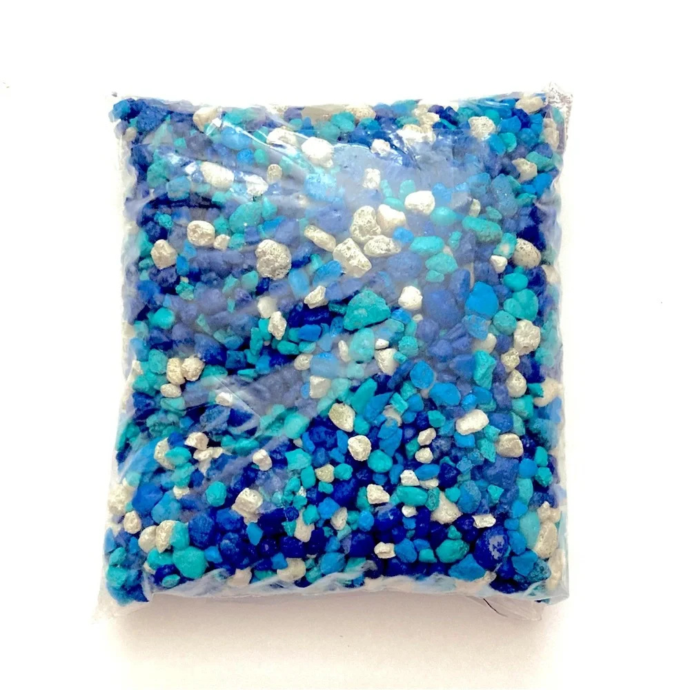 Fish Tank Aquarium Gravel 1 bag Blue/White